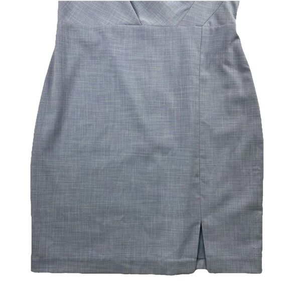 Banana Republic Chambray Sheath Dress Sleeveless Round Neck Light Blue-12 - Picture 7 of 16